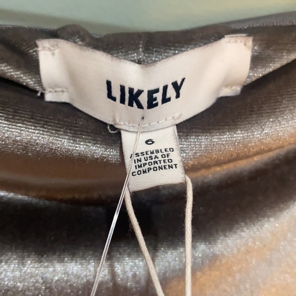 NWT Likely Driggs Strapless Velvet Pewter Dress - Picture 12 of 14